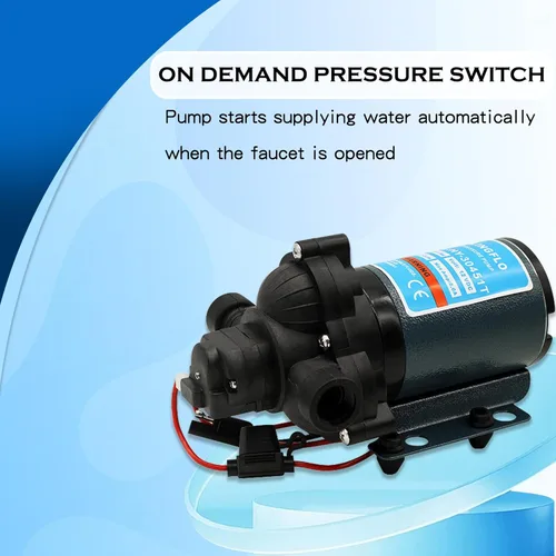 Miniatura 3 de Bomba de agua RV de 12 V CC, 3.0 GPM, bomba de diafragma de 45 PSI autocebante bajo demanda interruptor de presión integrado para barco, marina