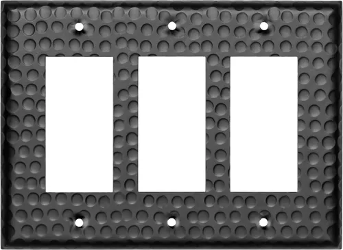 Miniatura 28 de Monarch Abode placa de pared basculante de una banda, placa de pared de cobre puro martillado a mano para un solo interruptor, cubierta decorativa