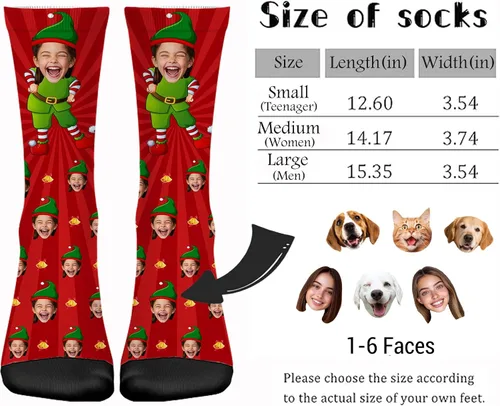 Miniatura 77 de Artsadd Calcetines personalizados para mujeres y hombres, amantes de los perros y gatos, regalos divertidos unisex personalizados