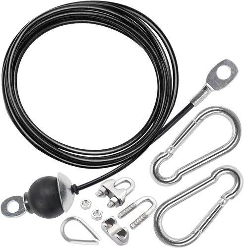Miniatura 10 de Taeku Cable de polea de fitness, cable de polea de 0.236 in, cable de acero de repuesto, accesorios de máquina para gimnasio en casa, sistema