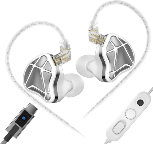 Miniatura 11 de KZ Axas - Monitores intrauditivos con cable para juegos, IEM de aislamiento de ruido, sonido de baja distorsión y audio espacial, auriculares FPS