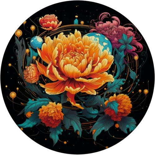 Miniatura 3 de Floral Flowers Marigolds PopSockets PopGrip intercambiable
