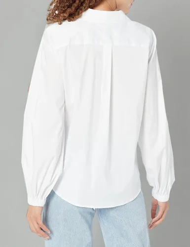 Miniatura 3 de KARL LAGERFELD Blusa deportiva de popelina de manga larga a rayas para mujer