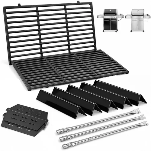 Miniatura 15 de Piezas de parrilla de acero inoxidable 7637 para Weber Spirit E210, rejillas de cocción de 17.5 pulgadas para Weber Spirit E210, E220, S210, S220