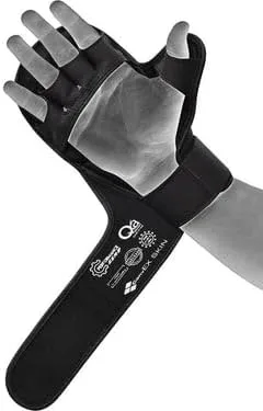 Miniatura 3 de RDX Guantes MMA Sparring Grappling, Maya Hide Leather Wrist Support, Cage Fighting Combat Sports Boxing Glove Training, Muay Thai, saco de boxeo