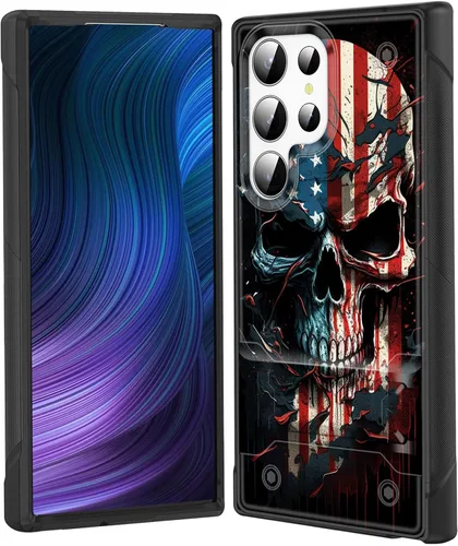 Miniatura 21 de Funda para Galaxy S24 Plus con soporte, doble capa híbrida de policarbonato duro y silicona suave, resistente a prueba de golpes, funda protectora