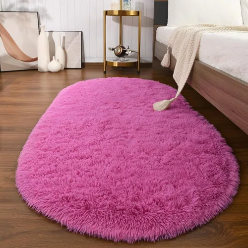 Miniatura 24 de Softlife Alfombras Esponjosas para Dormitorio, Alfombra de Área Peluda Bonita para Niñas y Niños Habitación de Bebé Decoración del Hogar, 2 x 5 Pies