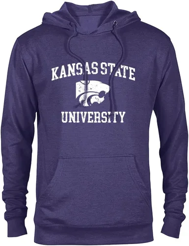 Miniatura 11 de Sport Your Gear Sudadera con capucha retro envejecida con licencia oficial de la NCAA para el día del juego, ropa para fanáticos Kent Navy Heather