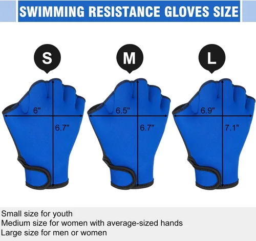 Miniatura 5 de 1 Pair Swimming Gloves Aquatic Swim Training Gloves Neoprene Webbed Gloves Fitness Water Resistance Glove for Men Women Children Unisex
