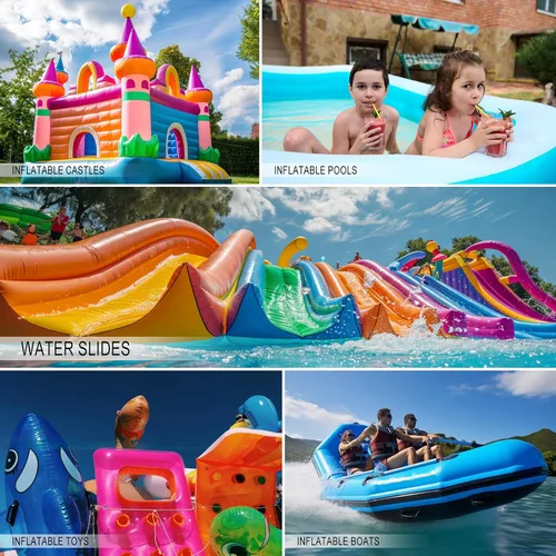 Miniatura 4 de Kit de reparación de parches de piscina de TPU de 3 pulgadas x 7 pies para colchón de aire, piscina, casa de rebote, tienda de campaña, lona, toldo