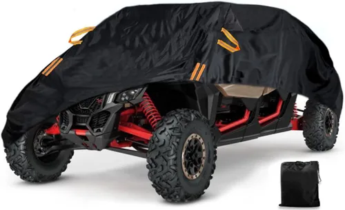 Miniatura 9 de Cubierta UTV impermeable resistente tela Oxford para todo tipo de clima, cubiertas de protección para Polaris RZR Ranger Can-Am Defender Teryx Negro