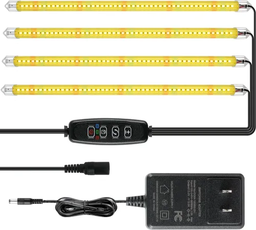 Miniatura 22 de iPower - Lámpara LED de crecimiento con espectro completo para plantas de interior, cuello de cisne ajustable, 2/3 modos de luz y 5/10 niveles rojo
