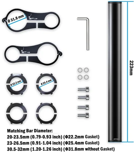 Miniatura 5 de Volo - Extensor de barra estable de aluminio duradero para manillar de bicicleta, soporte de montaje para bicicleta, soporte para soporte
