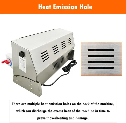 Miniatura 5 de INTSUPERMAI Hoja de rodillo de masa de pizza eléctrica de 20 pulgadas, máquina de prensa de masa comercial de 450 W, grosor ajustable de 0.04 a 0.2