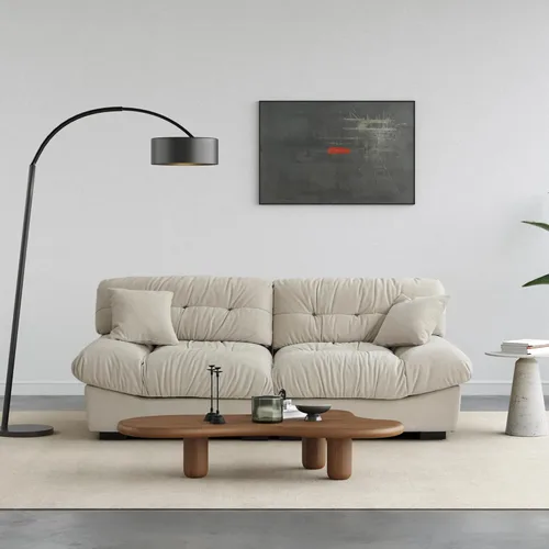 Sofás seccionales cómodos de 89 pulgadas, sofá biplaza con 2 almohadas, sofá minimalista, sofá moderno para sala de estar, apartamento, dormitorio,