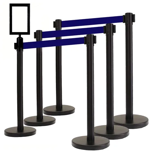 Miniatura 17 de VIP Crowd Control - Juego de barreras de seguridad con cinturones retráctiles, 91 cm de altura, cinturón de 198 cm y soporte de pared Cinturón