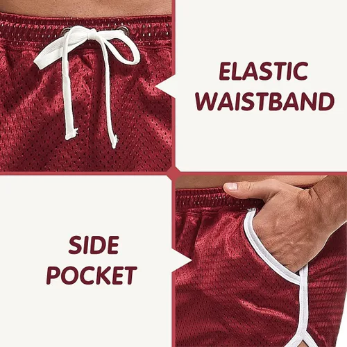 Miniatura 4 de AIMPACT Pantalones cortos de malla para hombre, de 3 pulgadas, sexy, con abertura lateral, pantalones cortos de entrenamiento para correr