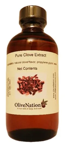 OliveNation Extracto de clavo puro, 8 onzas, etiquetado Kosher, sin gluten, sin azúcar, nota picante para pasteles, galletas, brownies, glaseados y