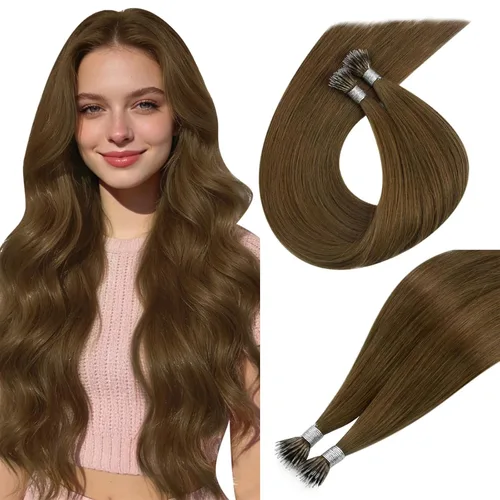 Miniatura 14 de Easyouth Extensión de cola de caballo de cabello humano marrón ombré, extensión de colas de caballo, extensiones de cola de caballo de color marrón