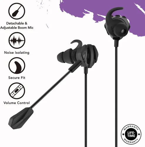 Miniatura 4 de Maxell Auriculares con micrófono desmontable Boom, negro, 199616