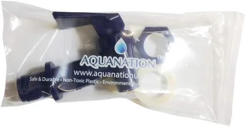 Miniatura 3 de AquaNation Botella de agua de repuesto sin bisfenol A, jarra de cerámica reutilizable, boquilla para bebidas, válvula dispensadora, grifo de Azul