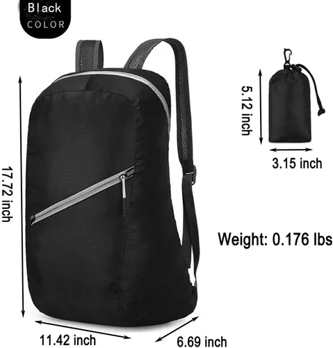 Mochila plegable, bolsa de escalada, mochila de senderismo, mochila de viaje ligera impermeable de 20 litros para hombres y mujeres