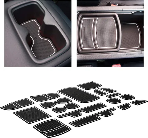 Miniatura 32 de CupHolderHero Compatible con accesorios Honda CR-V 2017-2022 – Insertos de portavasos antipolvo antideslizantes personalizados de alta calidad, Rojo