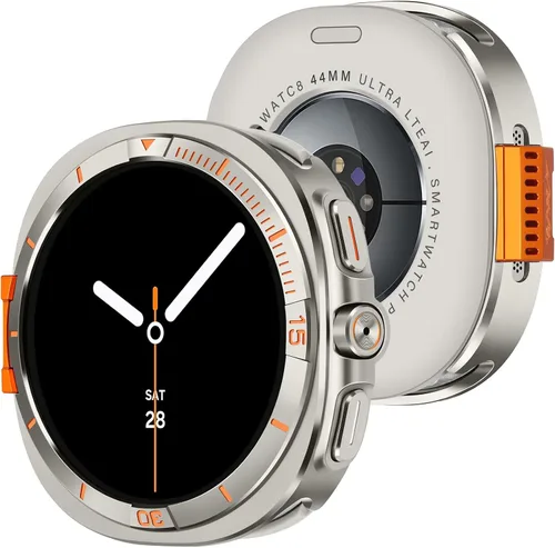 Miniatura 13 de Amizee Funda de metal compatible con Samsung Galaxy Watch 8 de 1.732 pulgadas con cubierta trasera, funda protectora resistente para Galaxy Watch 8