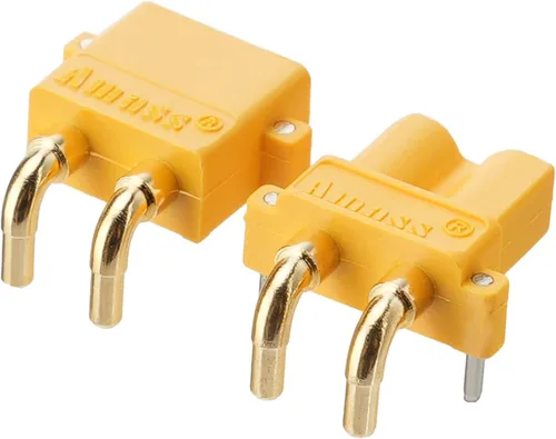 Miniatura 4 de ELFCULB 10 pares de conectores Amass XT30PW, XT30 macho hembra bala para mini-UAV robot Lipo batería (amarillo)