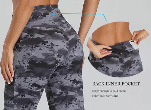 Miniatura 113 de Oalka - Pantalones deportivos para mujer, con cintura alta y bolsillos, para hacer deporte, yoga y entrenar