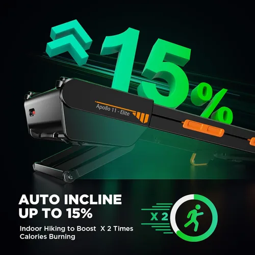 Miniatura 4 de Vitalwalk Walking Pad Treadmill with Incline, Full Deck 15% Auto Incline, Portable Under Desk Treadmills for Home Office, 350LBS, 3.0HP Brushless