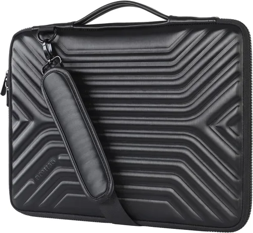 Miniatura 12 de DOMISO Funda para laptop de 14 pulgadas resistente a golpes e impermeable con asa, ligera, suave, EVA, estuche para tablet para laptops de Azul