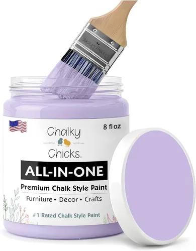 Miniatura 148 de Chalky Chicks - Pintura mate a la tiza, no requiere lijado, 4 onzas líquidas, color gris oscuro (Gun Metal Gray), para muebles, pintura sin Gris