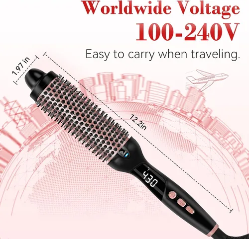 Miniatura 11 de Ufree Rizador pequeño de 3/8 pulgadas, 9 ajustes de temperatura para cabello largo y corto, rizador de cerámica de barril pequeño con pantalla LCD