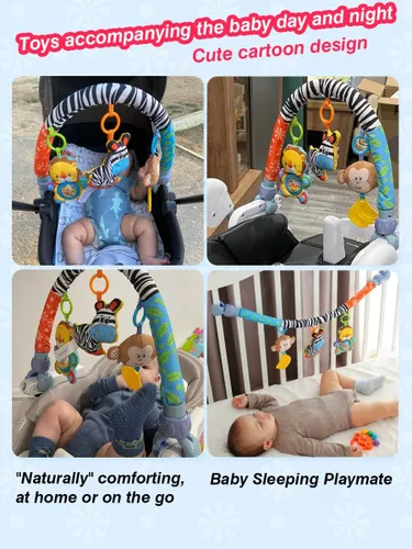 Miniatura 7 de Juguetes de arco para cochecito de bebé Pau1Hami1ton, juguetes para asiento de coche, barra de juguete para balancín/móvil para cuna, juguetes