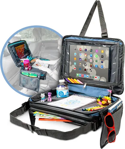 Miniatura 9 de BE Family Travel Kids - Bandeja de viaje para asiento de automóvil, accesorios de automóvil para niños, bandeja de aperitivos para asiento de Rosa