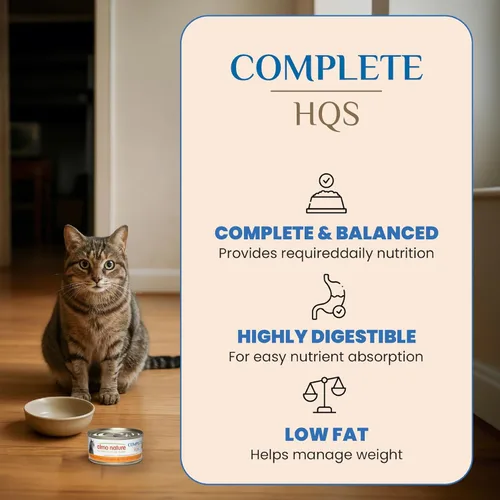 Miniatura 3 de almo nature HQS Complete CAT - Receta de atún húmedo para gatos con calabaza en salsa, comida para gatos sin granos, 9.87 onzas (paquete de 24)