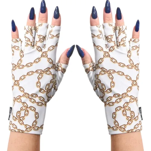 Miniatura 82 de ManiGlovz - Guantes de uñas originales con protección UPF 50+ UV Guantes de manicura de gel y guantes anti UV sin dedos para mujeres Se pueden