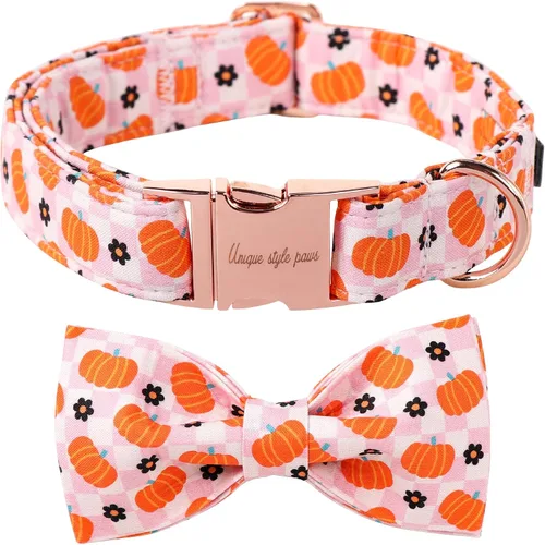 Miniatura 32 de Unique style paws Collar de perro para el día de San Valentín con lazo de flores, collar de cachorro de corazón azul, el mejor regalo para niños