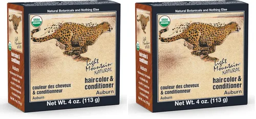Miniatura 9 de Light Mountain Tinte y acondicionador para el cabello de henna, tinte para el cabello castaño rojizo para hombres y mujeres, polvo orgánico de hoja