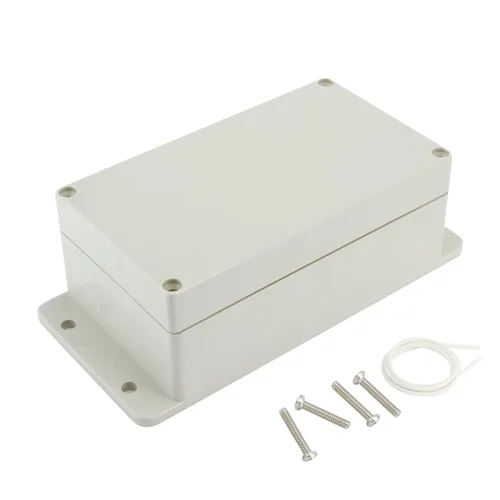 Miniatura 12 de Caja de conexiones de plástico ABS impermeable a prueba de polvo IP65, caja de conexiones universal para proyectos eléctricos, gris pálido y oreja
