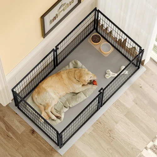 Miniatura 4 de Rophefx Jaula grande para perros, jaulas de metal de 63.7 pulgadas, perreras para perros grandes y medianos, jaula extra grande para interiores