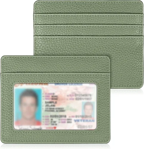 Miniatura 101 de Fintie Billetera delgada y minimalista para bolsillo frontal, con bloqueo RFID, tarjetero y ventana de identificación, para hombre o mujer