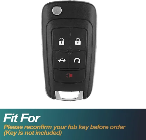 Miniatura 2 de FEYOUN Funda para llavero compatible con Chevy Chevrolet Equinox Camaro Cruze Malibu Sonic Volt Spark Impala Buick Encore Allure TPU remoto sin Negro