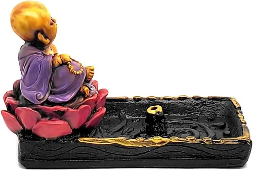 Miniatura 3 de Baby Lotus Buddha - Soporte para incienso – Quemadores de palo, meditación, figura de budismo, accesorio de humo, aromaterapia, decoración