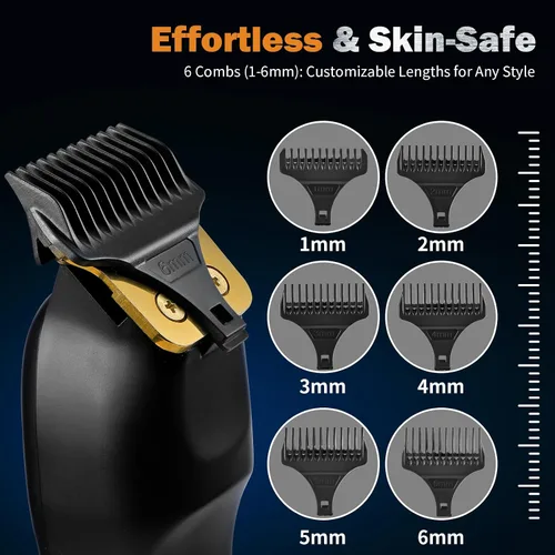 Miniatura 8 de Recortador de Barba Elehomyou para Hombres - Recortadores de Pelo y Navaja Recargables para Hombres, Cortapelos Inalámbrico para Rostro, Cuello