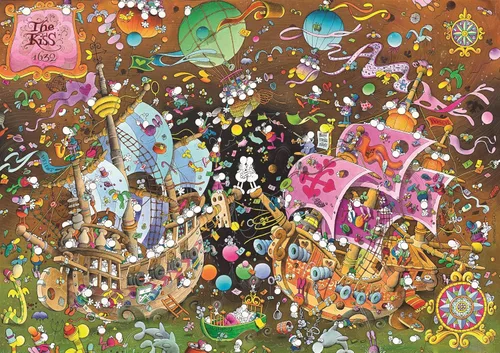 Clementoni 36527 Mordillo 'The Kiss' Puzzle 6000 piezas, juego de habilidad para toda la familia, colorido juego de azulejos a partir de 10 años