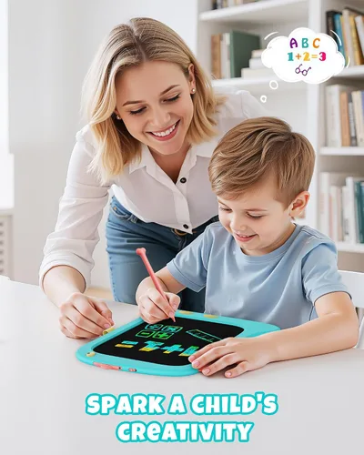 Miniatura 7 de Tableta de escritura LCD de 8.5 pulgadas para niños, juguetes de unicornio regalos para niñas de 3 a 5 años, juguete educativo de viaje, regalo