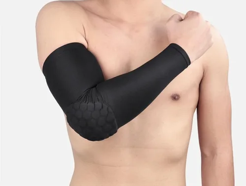 Miniatura 6 de RESVIS Almohadillas de compresión para coderas, mangas de enfriamiento de compresión para brazos, protección UV, para hombres y mujeres, deportes