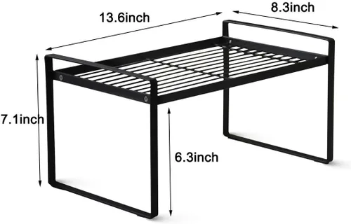 Miniatura 6 de Craftland Armario de cocina de hierro forjado y estante organizador de estantes de almacenamiento para especias, negro